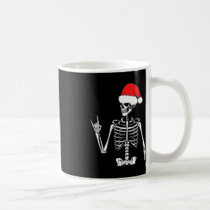 Taza De Café Rocker Skeleton Mano Rock Sobre Disfraces Navidade