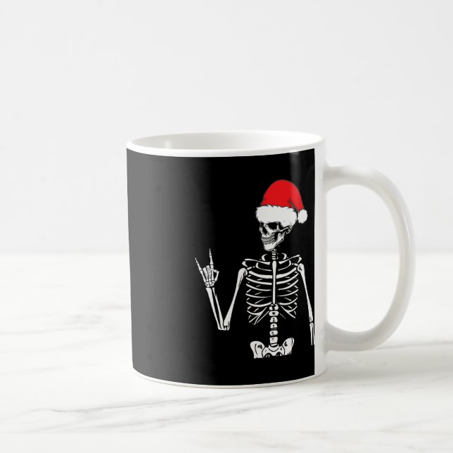 Taza De Café Rocker Skeleton Mano Rock Sobre Disfraces Navidade (Derecha)