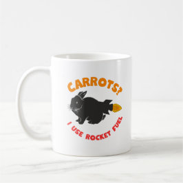 Taza De Café Rocket Bunny. Conejo sarcástico. Conejo divertido