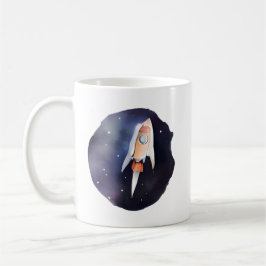 Taza De Café Rocketing into the Stars: Whimsical Space Journey