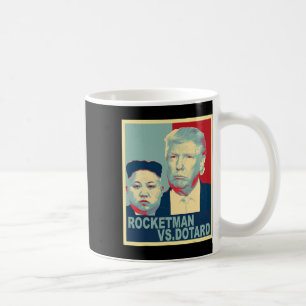 Taza De Café Rocketman Vs El Chocho Kim Jong Un Divertido Trump