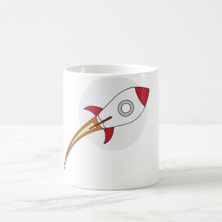 Taza De Café Rocketship rojo