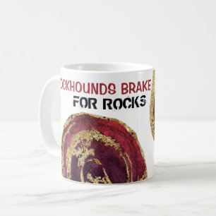Taza De Café *~* ROCKHOUNS BRAKE PARA ROCKS Agate Gold Purpurin