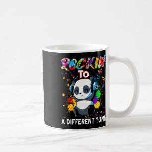 Taza De Café Rockin' A Otra Tune Panda Autism Awareness