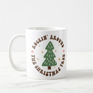 Taza De Café Rockin alrededor del árbol de Navidad