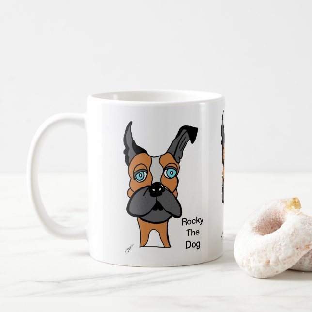 Taza De Café Rocky Dog MUG (Con donut)