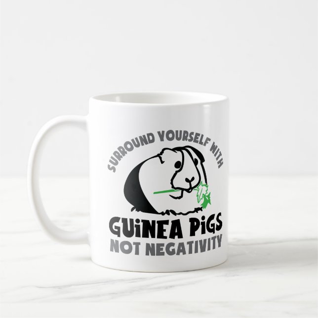 Taza De Café Rodearse con conejillos de indias no es negativida (Izquierda)