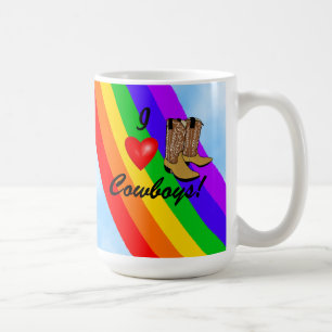 Taza De Café Rodeo-Arco iris del orgullo gay