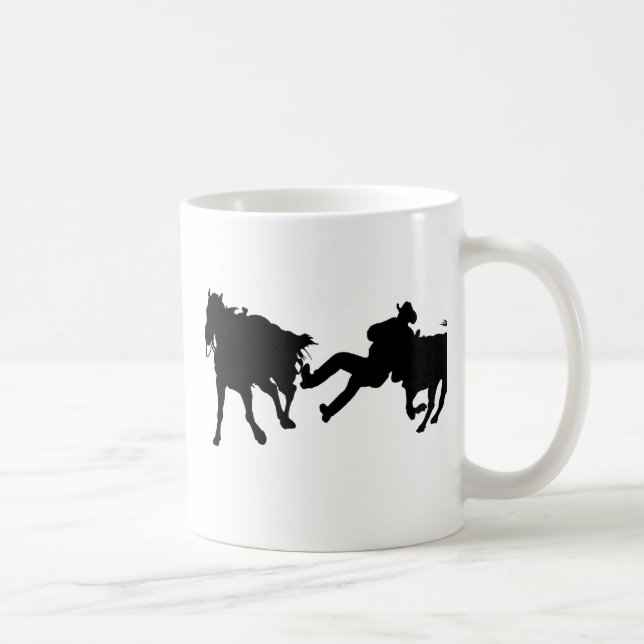 Taza De Café Rodeo - buey Rasslin - buey que lucha (Derecha)