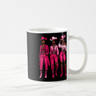 Taza De Café Rodeo occidental de vaca Melanin Junetdecin negro