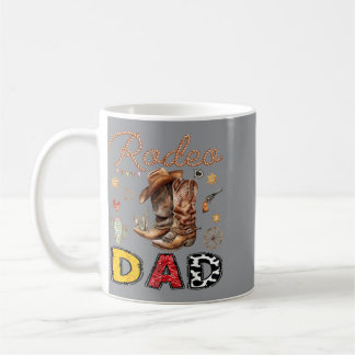 Taza De Café Rodeo Papá Vaquero Occidental Divertido Cumpleaños
