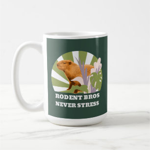 Taza De Café Roedores Bros Nunca Estrés divertido Carpincho