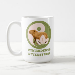 Taza De Café Roedores Zen Nunca Estrés Humor de Capybara