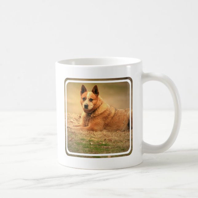Taza de café roja australiana del perro del ganado (Derecha)