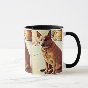 Taza de café roja de Heeler del nacido en el