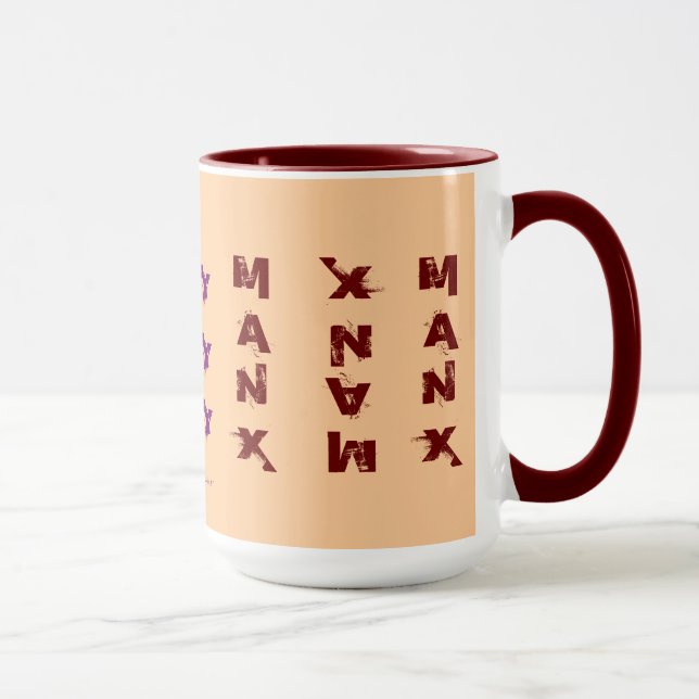TAZA DE CAFÉ ROJA DEL CAT DE LA ISLA DE MAN (Derecha)