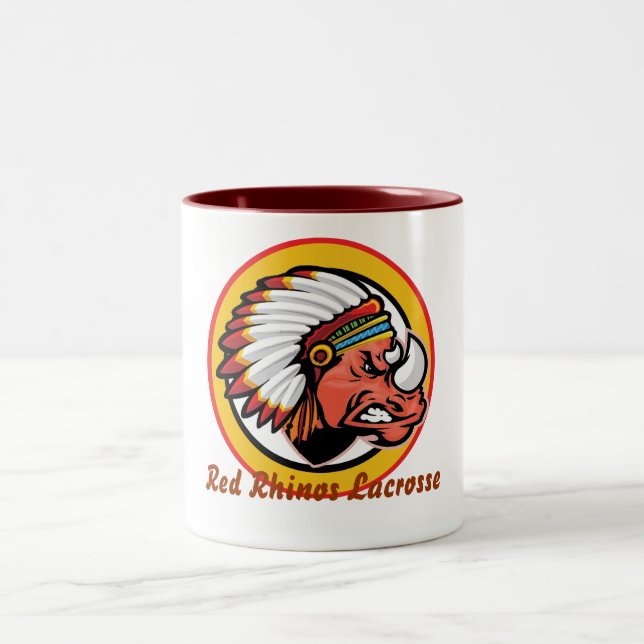 Taza de café roja del rinoceronte (Centro)