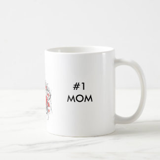 Taza De Café rojo, #1MOM, MAMÁ #1