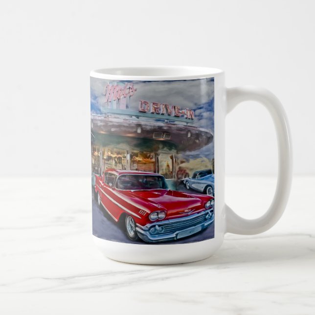 Taza De Café rojo 58 chevy en el autocinema (Derecha)