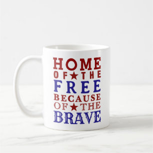 Taza De Café Rojo Blanco Azul Cuatro De Julio