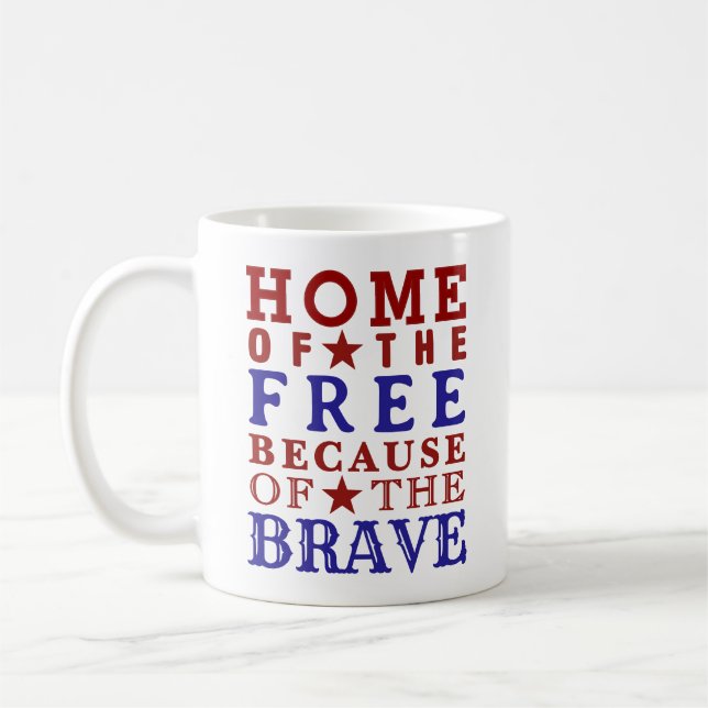 Taza De Café Rojo Blanco Azul Cuatro De Julio (Izquierda)