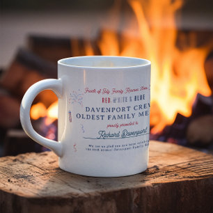 Taza De Café Rojo Blanco & Azul   Premio de Reunión del 4 de Ju