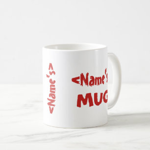 Taza De Café Rojo blanco personalizado del trío conocido