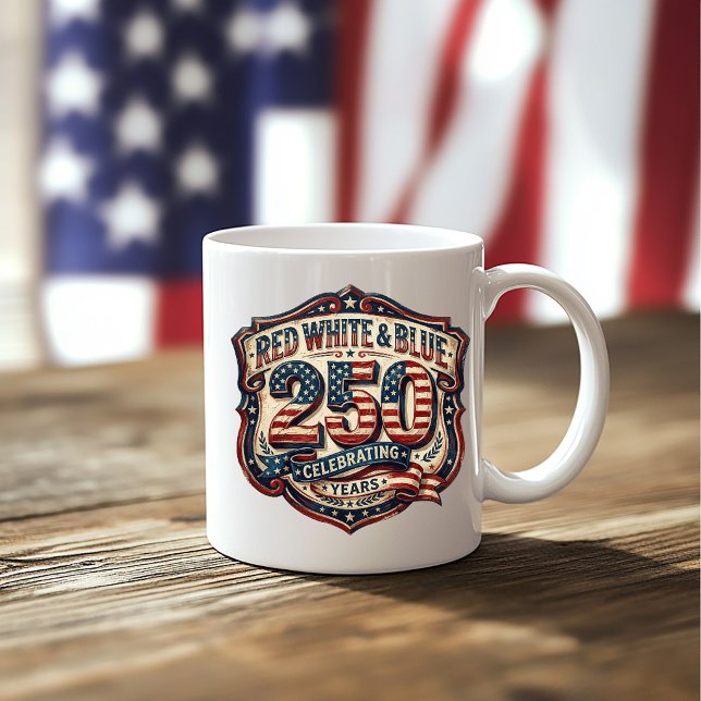 Taza De Café Rojo, Blanco y Azul 4 de Julio (Subido por el creador)