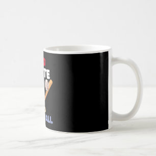Taza De Café Rojo blanco y béisbol patriótico bate pelota 4 de