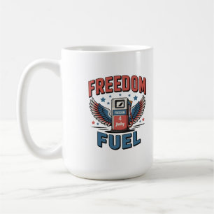 Taza De Café Rojo Blanco y Recargado Patriótico 4 de Julio 