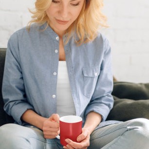 Taza De Café rojo brillante