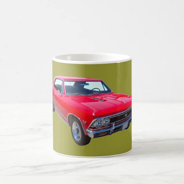 Taza De Café Rojo Chevy 1966 Chevelle SS 396 (Centro)