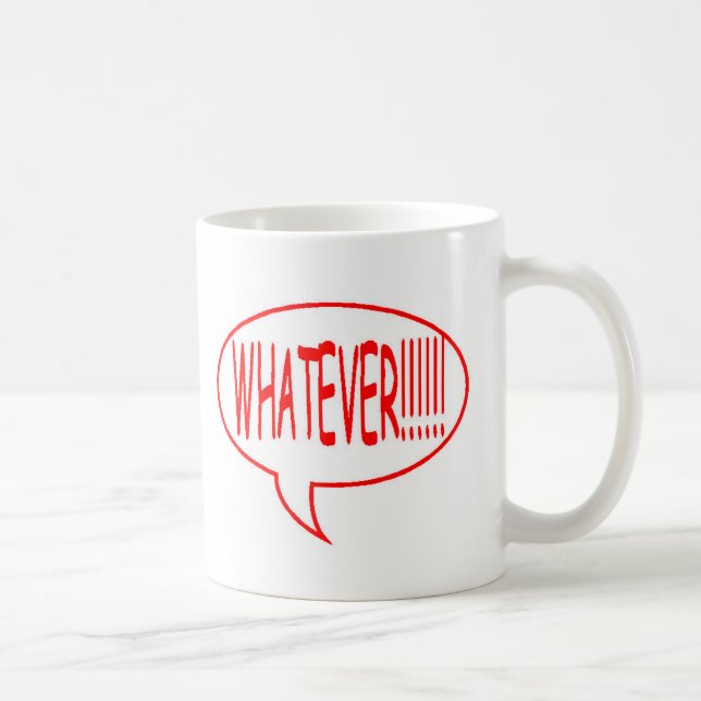 Taza De Café Rojo cualquier burbuja del discurso (Derecha)