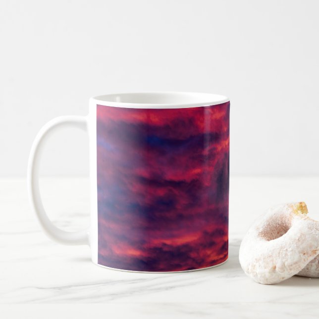Taza De Café rojo de agosto (Con donut)