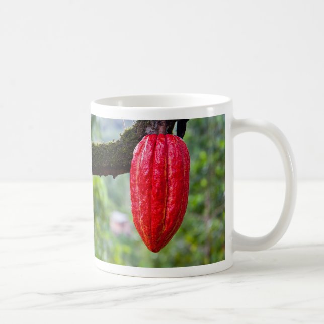 Taza De Café rojo de la vaina de cacao (Derecha)