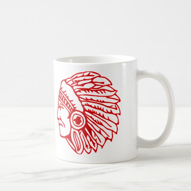 Taza De Café Rojo de piel roja (Derecha)