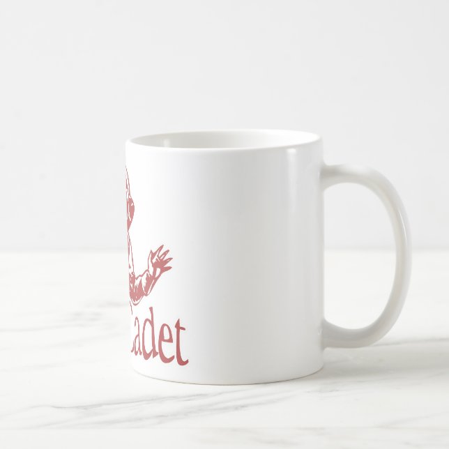 Taza De Café Rojo del cadete del espacio (Derecha)