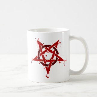 Taza De Café Rojo del Pentagram