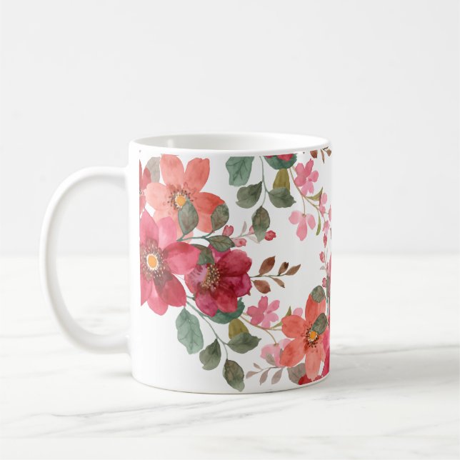 Taza De Café Rojo eterno personalizable (Izquierda)