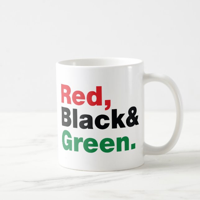 Taza De Café Rojo, Negro y Verde. (Derecha)