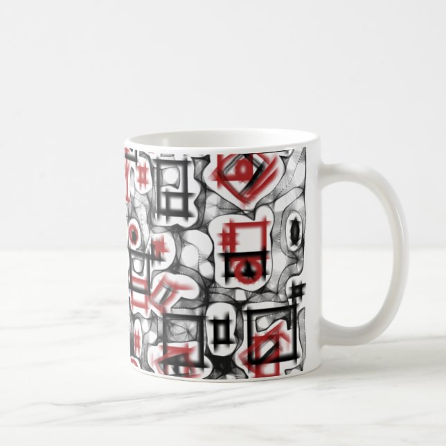 Taza De Café Rojo por todas partes (Derecha)