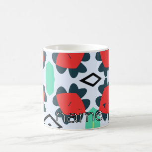 Taza De Café Rojo y Verde expresivo y dramático