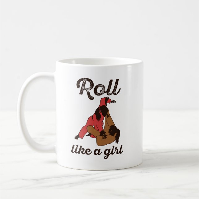 Taza De Café Roll Like a Chica Jiu Jitus (Izquierda)