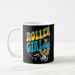 Taza De Café Roller Skating Derby Skater 70 Skates Hobby Roll