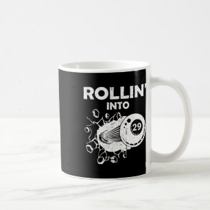 Taza De Café Rollin en 29 Billiards 29th Birthday Flaming Bil