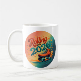 Taza De Café Rolling Into 2026 Retro Skate Mug