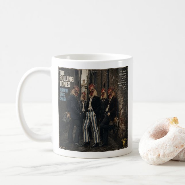 Taza De Café Rolling Tones: una parodia (Con donut)