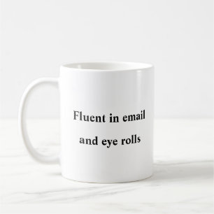 Taza De Café Rollos de correo electrónico y ojos - Office Mug R