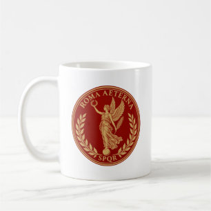 Taza De Café Roma Aeterna – Victoria Alada Romana SPQR