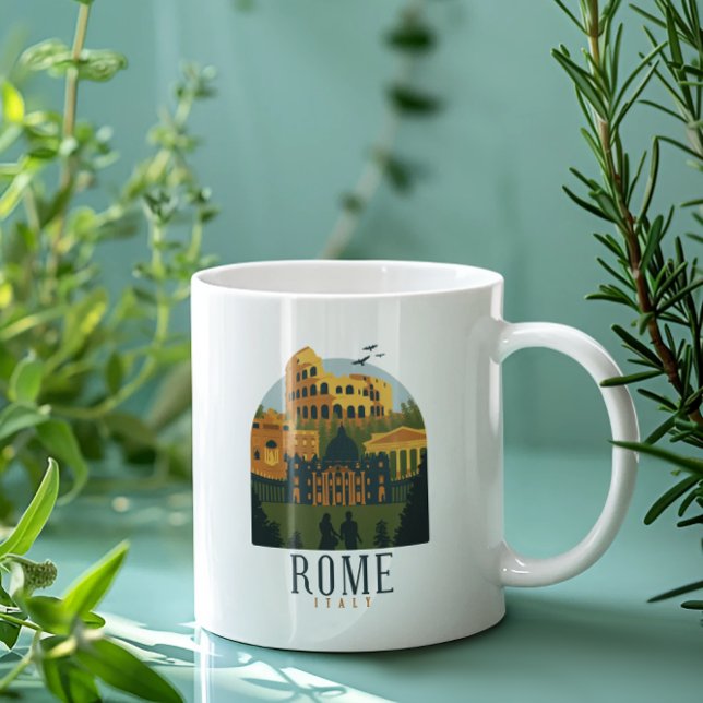 Taza De Café Roma Colosseum Vintage (Rome Italy Colosseum Coffee Mug)